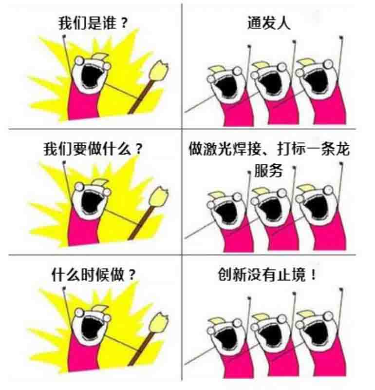 通發(fā)激光人理念